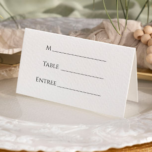 Cartão De Mesa Casamento Simples Minimalista