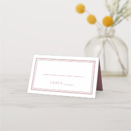 Cartão De Mesa Casamento Simples Minimalista Chique Moderno Rosa