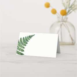 Cartão De Mesa Casamento verde. Botânica da floresta aquática