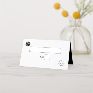 Cartão De Mesa Casino de Destino de Las Vegas White Negro