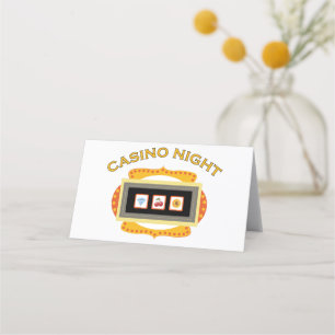 Cartão De Mesa Casino Night