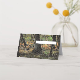 Cartão De Mesa Cena da floresta do outono