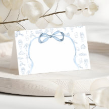 Chá de Bebê em Toile Azul e Branco
