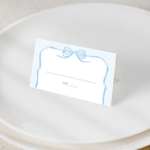 Cartão De Mesa Chá de casamento Arco Azul Pálido da Coquette Vint