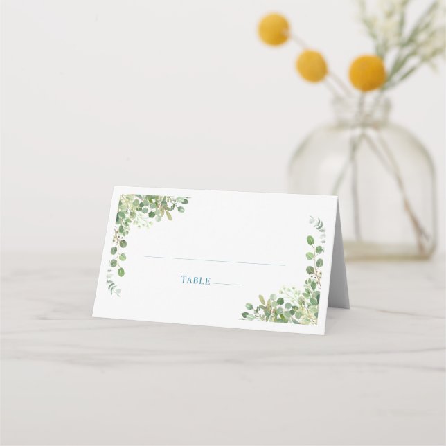 Cartão De Mesa Chá de fraldas de Caminhões Azuis (Frente)