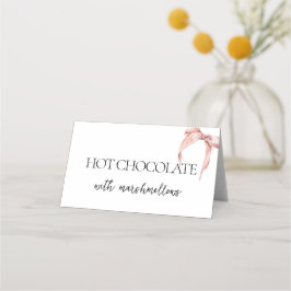 Cartão De Mesa Chá de Noiva Arco Rosa Ela Está Casando