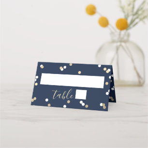 Cartão De Mesa Chá de panela Gold Foil Confetti