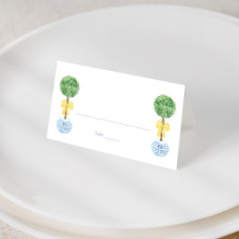 Cartão De Mesa Chá Tópico de Primavera de Boxwood Neutro Sexo Int