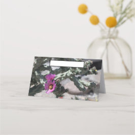 Cartão De Mesa Challa Cactus em flor