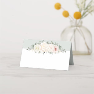 Cartão De Mesa Champanhe Ivory Blush Floral Cor-de-rosa Casamento