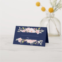 Charm Blush Floral Marinho Azul Casamento Azul