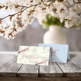 Cartão De Mesa Cherry Blossom Themed Wedding