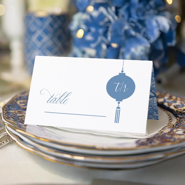 Cartão De Mesa Chinoiserie Hanging Lantern Motif ID1094 (Criador carregado)