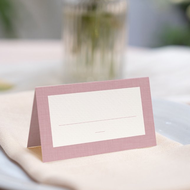 Cartão De Mesa Chuva de bebê simples e fofa em chambray rosa (Criador carregado)