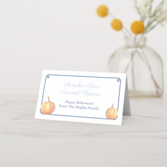 Cartão De Mesa Clássico Pumpkin Halloween Candy Favor Bag (Frente)