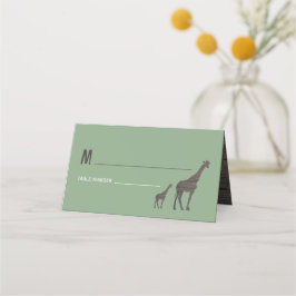 Cartão De Mesa Clay Safari Giraffe, Casamento Russo