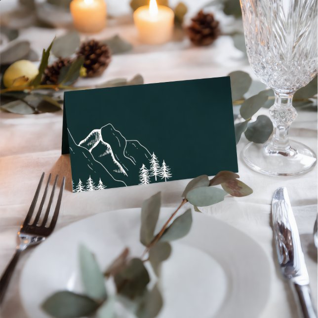 Cartão De Mesa Cobertor de Casamento de Árvore de Pinheiro de Mon (Criador carregado)