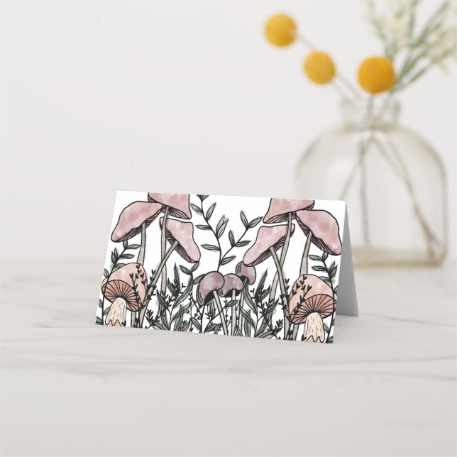 Cartão De Mesa Cogumelos selvagens (Frente)