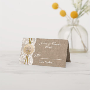 Cartão De Mesa Coleção de Casamento de Praia do Dólar Russo