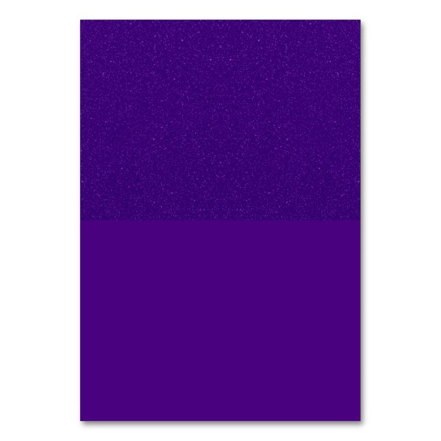 Cartão de Mesa com Brilho Roxo – Personalizável (Frente)
