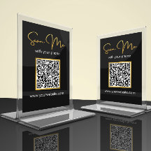 Cartão de Mesa com Código QR para Negócios | Casam