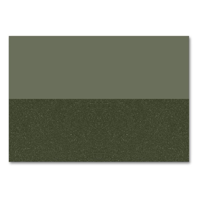 Cartão de Mesa com Design Dividido em Verde Musgo  (Frente)