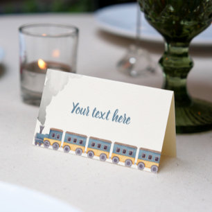 Cartão De Mesa Comboio Aniversário Tent Place Card Choo Choo Trai