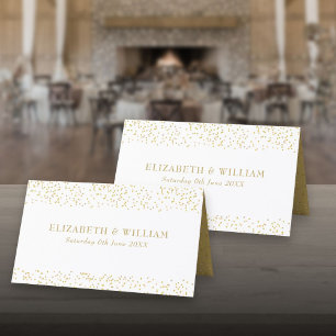 Cartão De Mesa Confete de Pó de Ouro Casamento