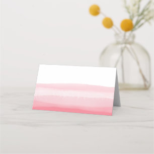 Cartão De Mesa Convidado de Mesa de Vazio de Aquarela Rosa
