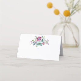 Cartão De Mesa Cor de água floral da Casa da Moeda e Mauve