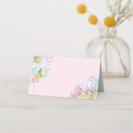 Cartão De Mesa Coroa de Verdes Suculentas para Chá de Noiva