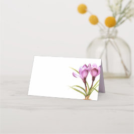 Cartão De Mesa Crocus d'água, cor-de-água, cartazes de hóspedes