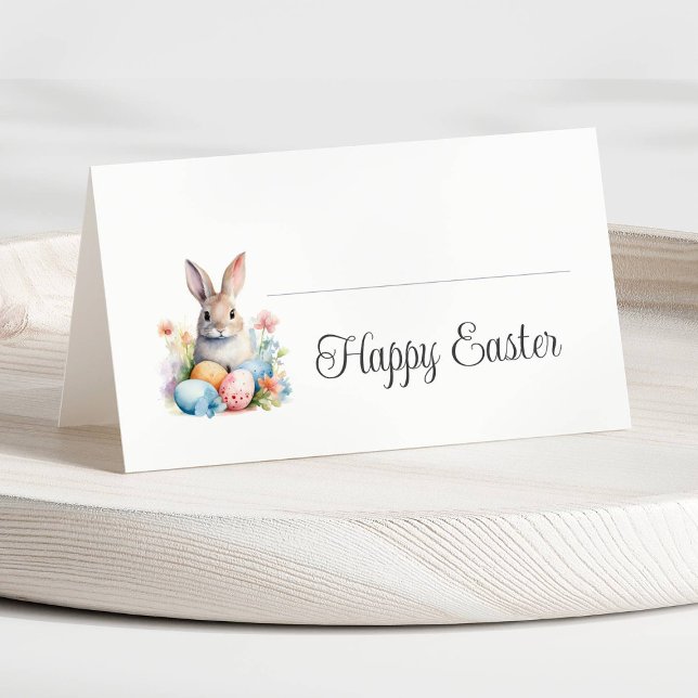 Cartão De Mesa Cute Bunny Felz pascoa Brunch (Cute Bunny Happy Easter Brunch Place Card)