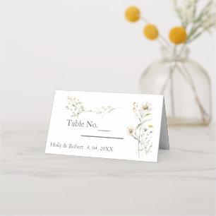 Cartão De Mesa Daisy Wildflower Wedding