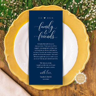 Cartão de Mesa de Agradecimento de Casamento com C