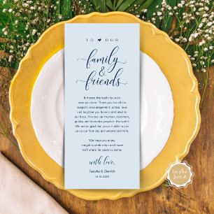 Cartão de Mesa de Agradecimento de Casamento com C