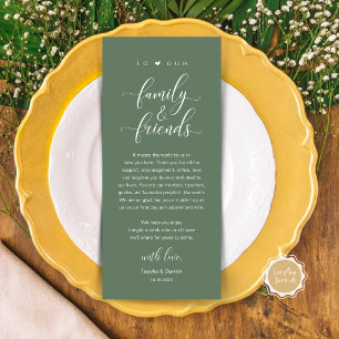Cartão de Mesa de Agradecimento de Casamento com C