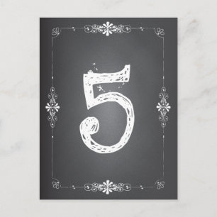 Cartão de Mesa de Casamento Chalkboard