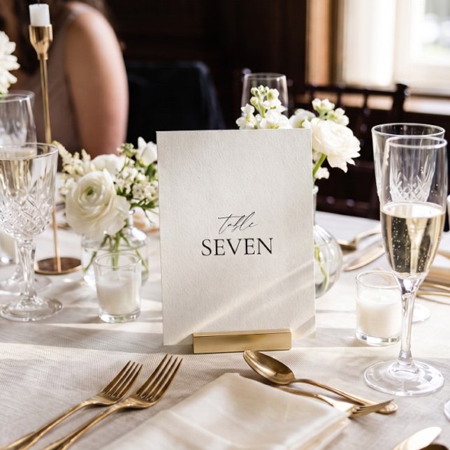 Cartão de Mesa de Casamento Clássico Elegante Pret (Criador carregado)