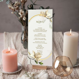 Cartão de Mesa de Casamento da Magnolia Oriental E