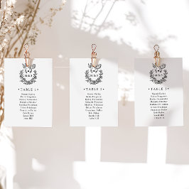 Cartão de Mesa de Casamento de Dóvoras Botânicas M