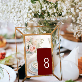 Cartão de Mesa de Casamento de Estilo de Revista P