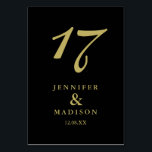 Cartão de Mesa de casamento de guião preto persona<br><div class="desc">Casamento</div>