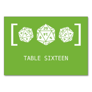 Cartão de Mesa de Casamento de Jogador de Dice Ver