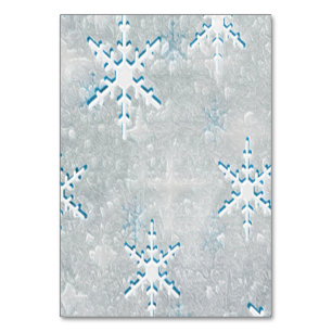 Cartão de Mesa de Casamento de Natal IceSnowflakes