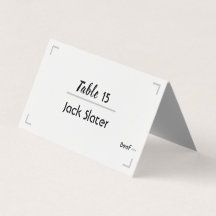 Cartão de Mesa de Casamento de Script Simples Manu