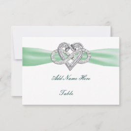 Cartão de Mesa de Casamento do Coração Infinito Ve