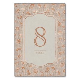 Cartão de mesa de casamento do Kraft gold Lace cou