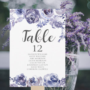 Cartão de Mesa de Casamento Elegante Floral de Ros