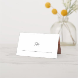 Cartão de Mesa de Casamento Elegante Simples